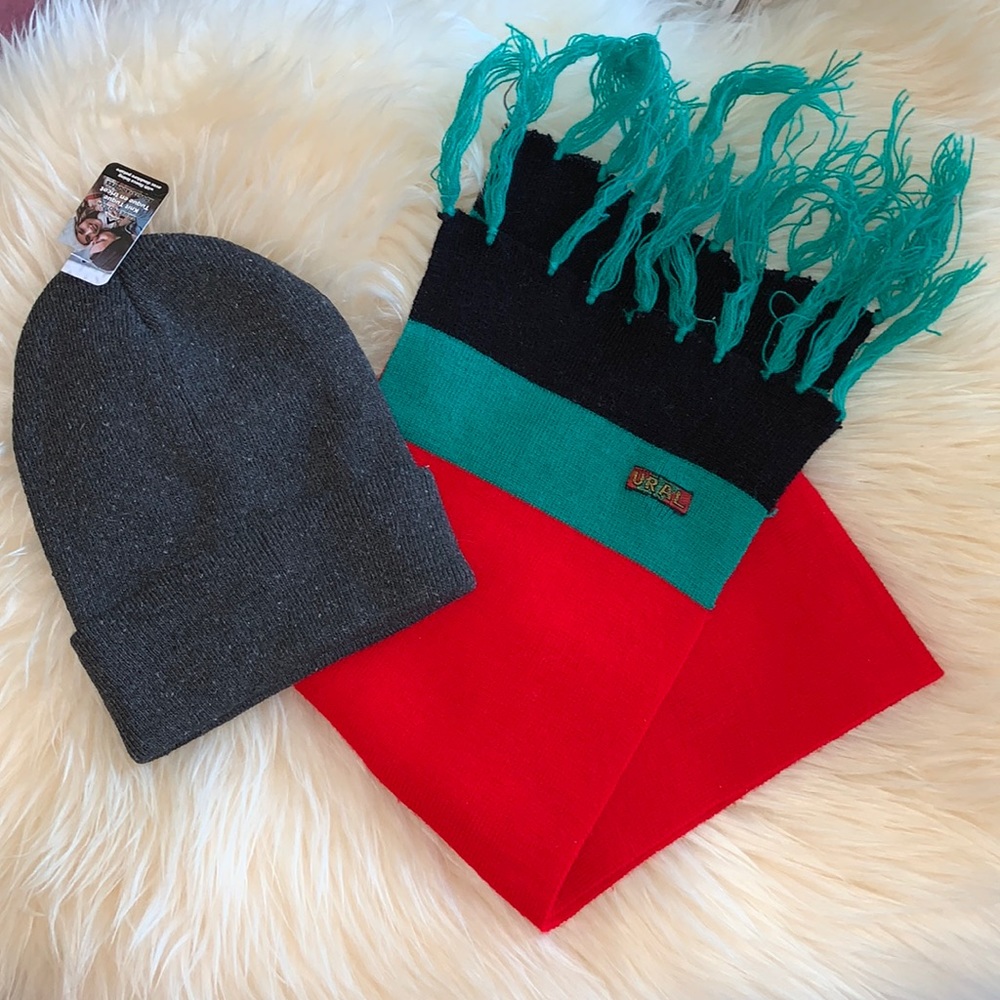 Free with purchase. Hat and scarf